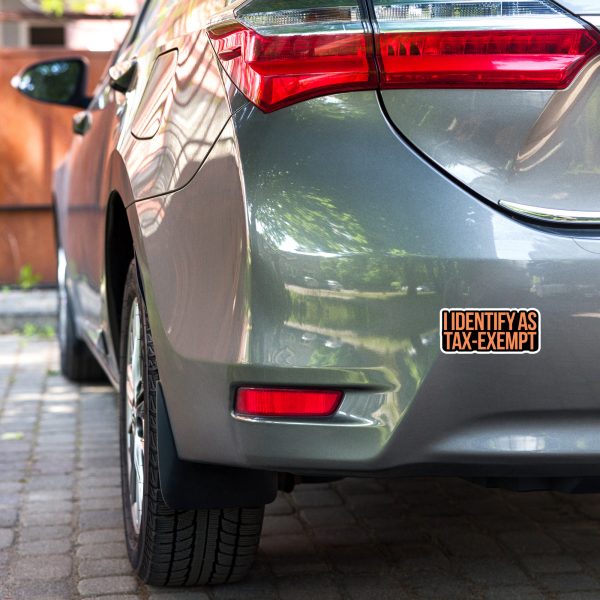 I Identify As Tax Exempt Car Sticker - Image 2